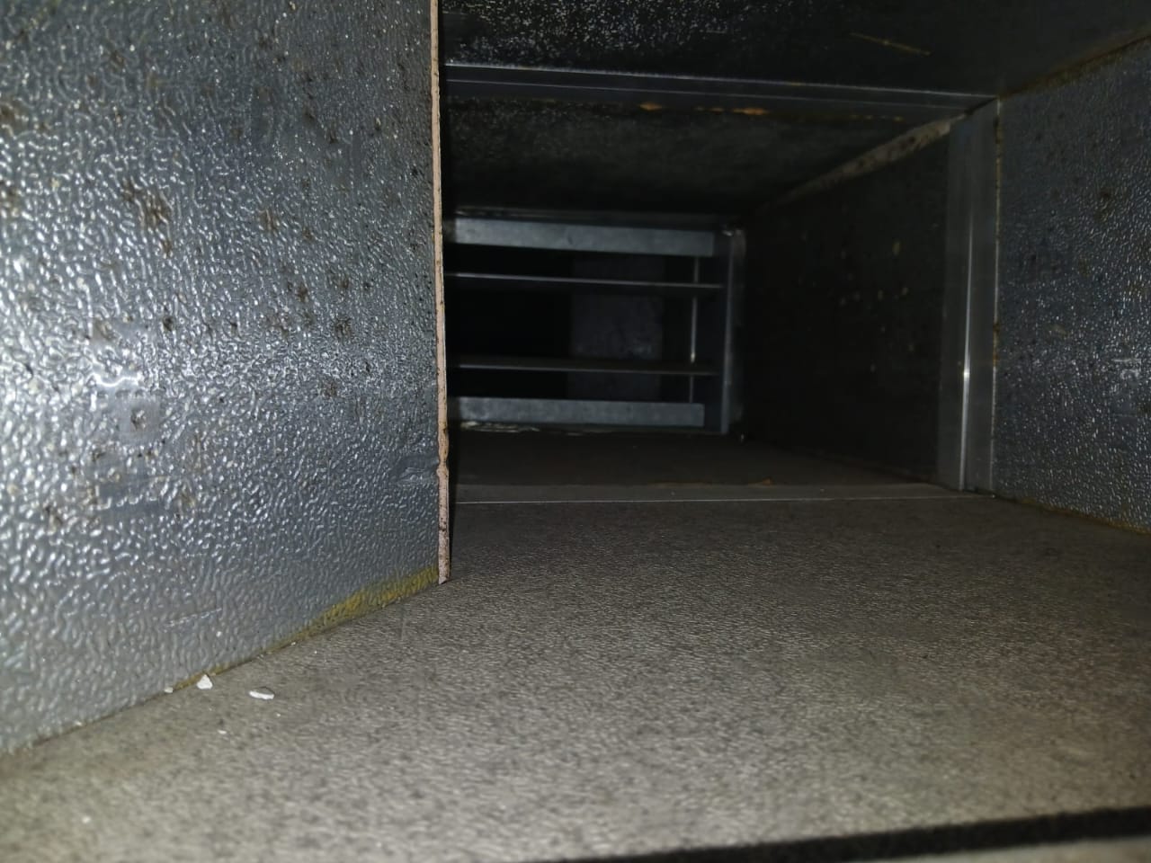 Interior duct cleaning view